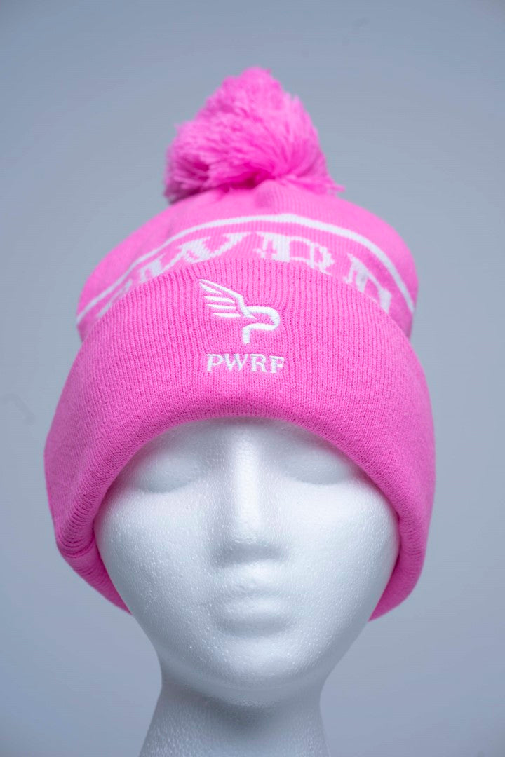 Pom-Pom Beanie PWRF logo