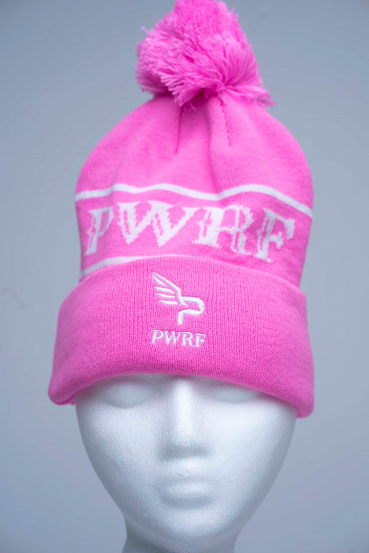 Pom-Pom Beanie PWRF logo