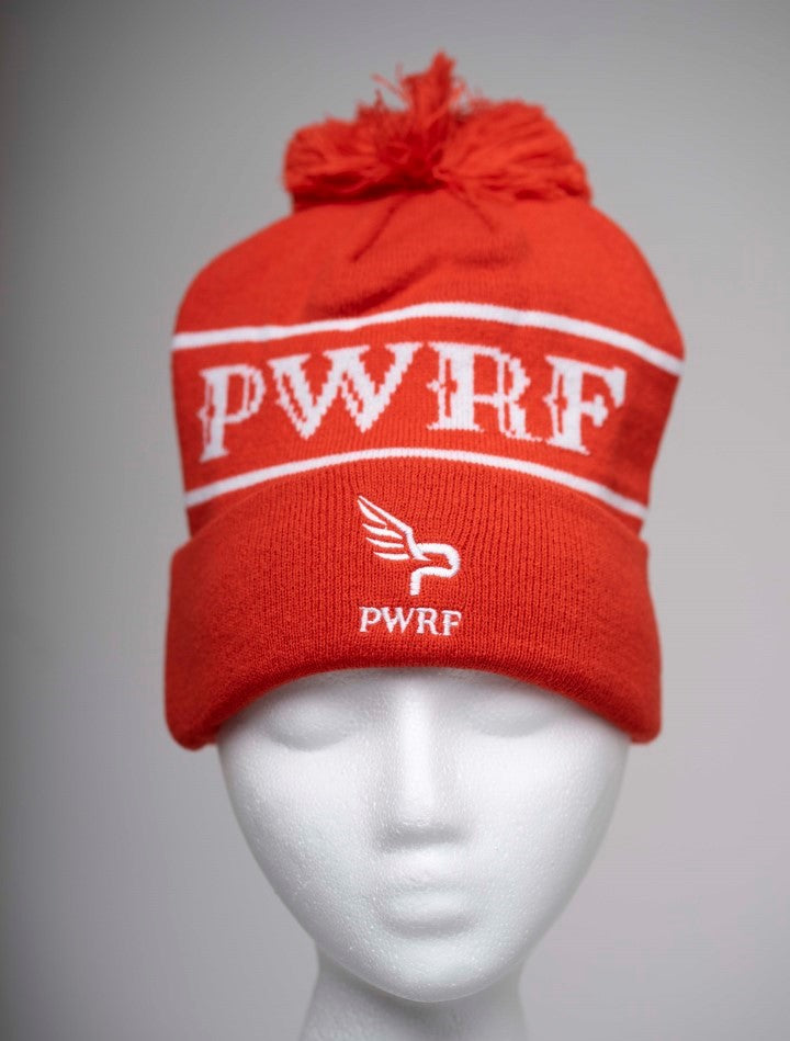 Pom-Pom Beanie PWRF logo