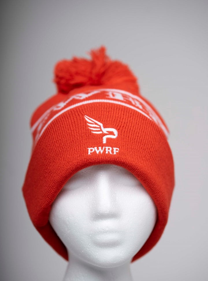 Pom-Pom Beanie PWRF logo