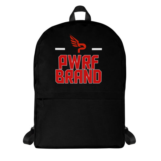 PWRF Brand Red Design with Lines on the Side Backpack