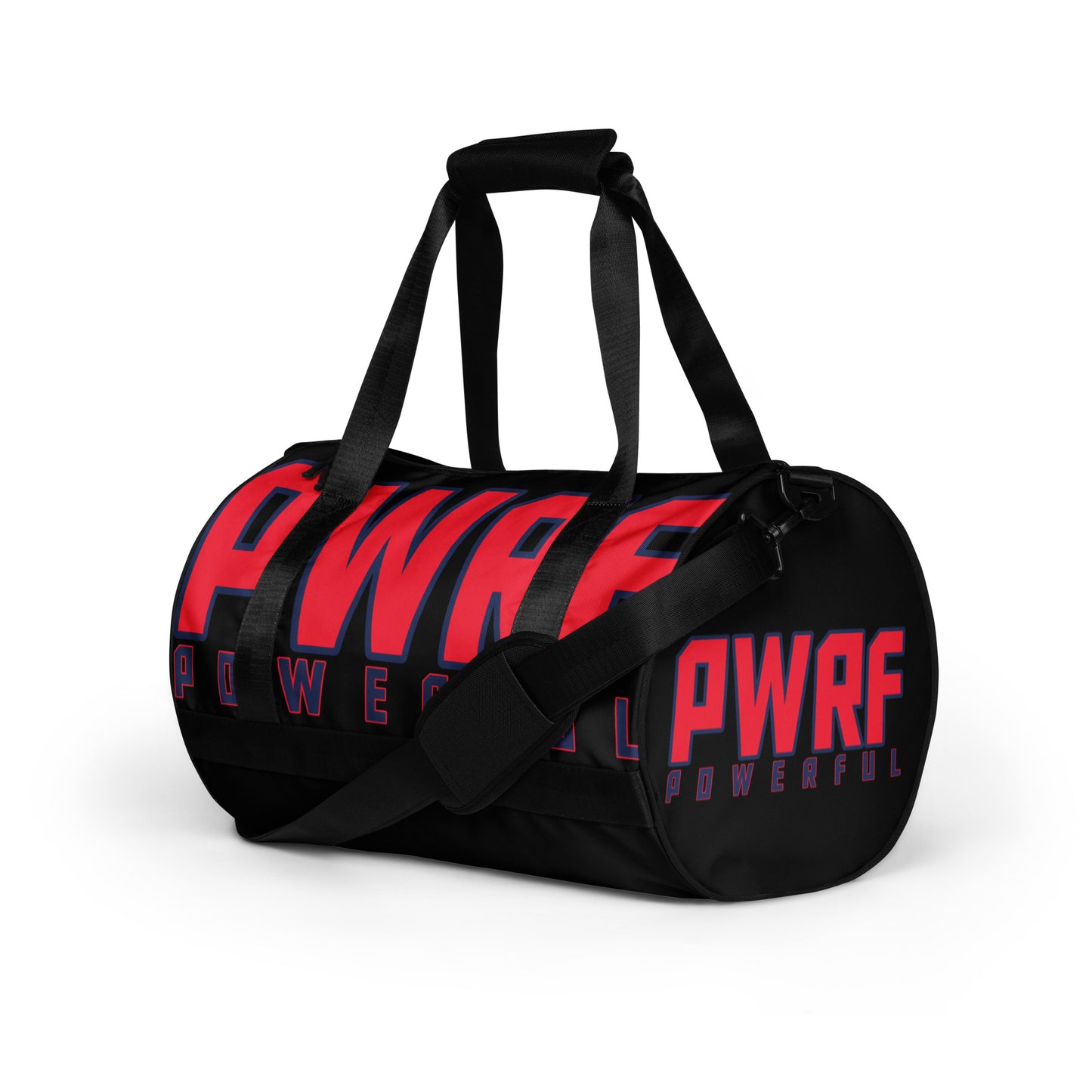 PWRF POWERFUL All-over Print Gym Bag with Sides