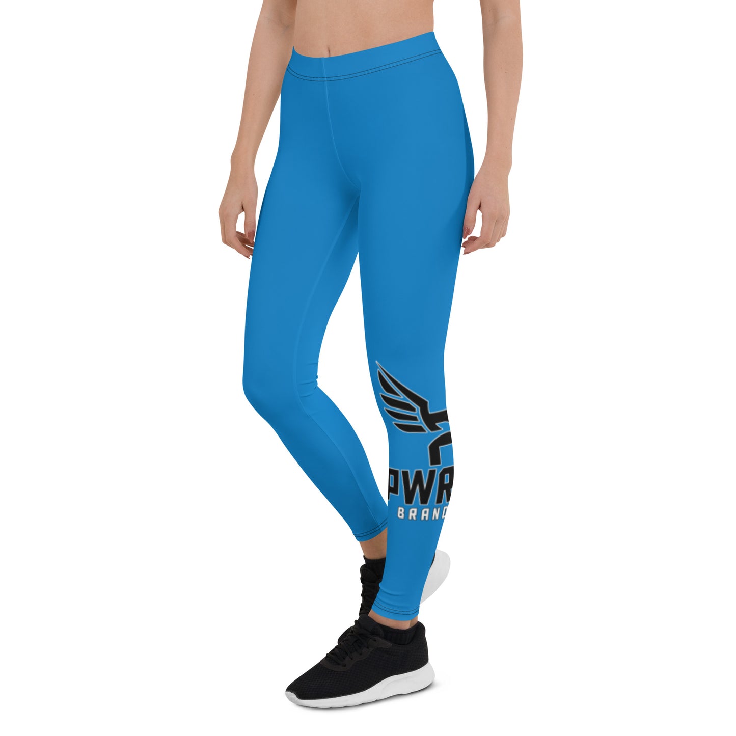 Women's PWRF Brand Blue Leggings