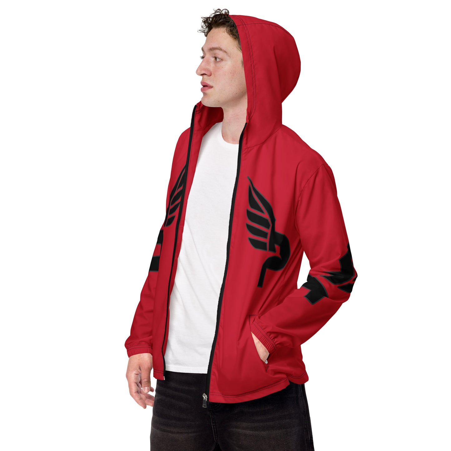 Men’s Red PWRF Brand Windbreaker