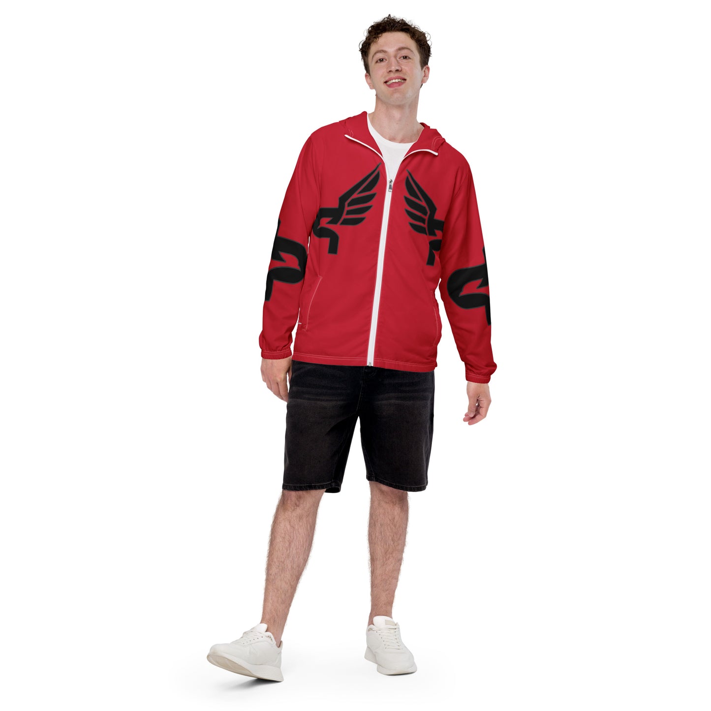 Men’s Red PWRF Brand Windbreaker