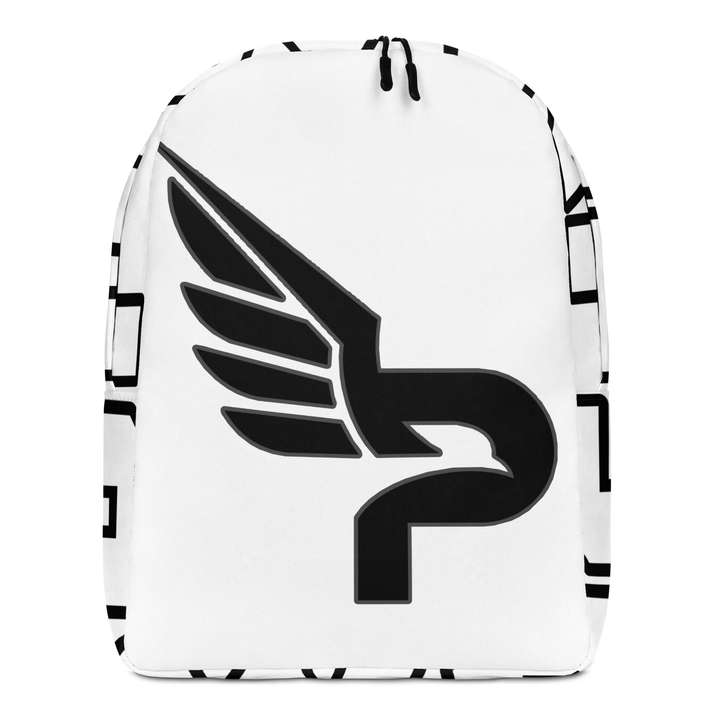 PWRF BRAND Logo Minimalist White Backpack