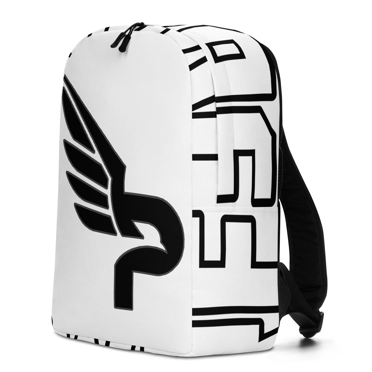 PWRF BRAND Logo Minimalist White Backpack