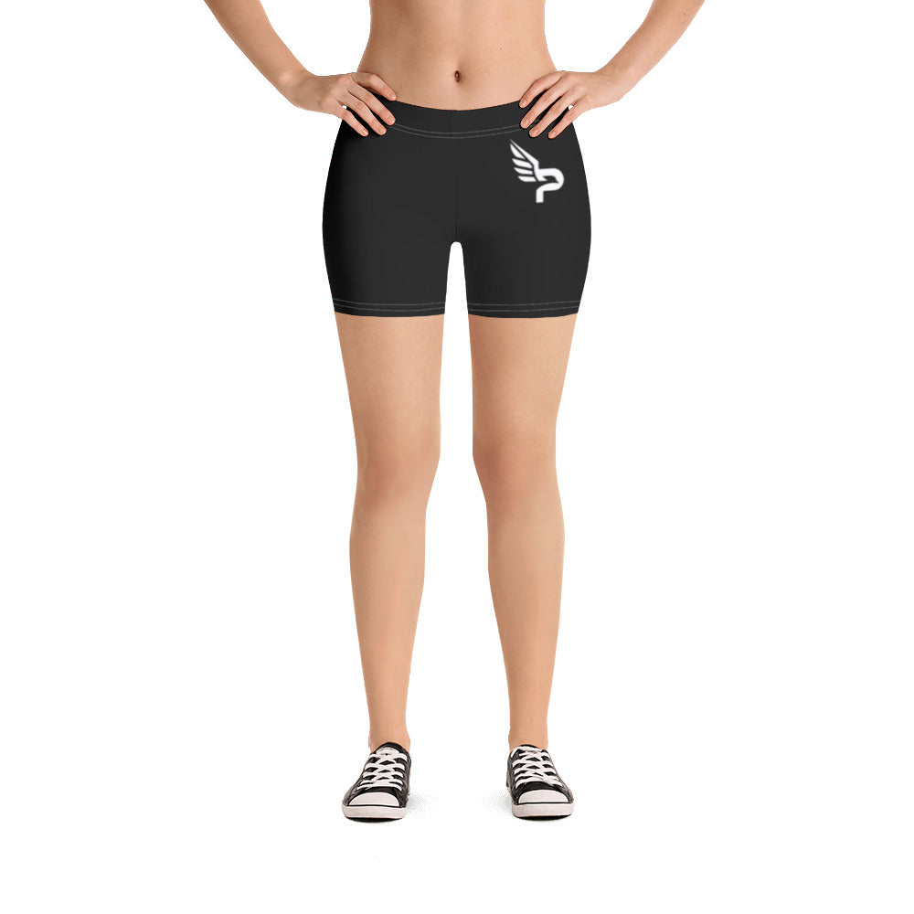 Women's Black PWRF Brand Shorts