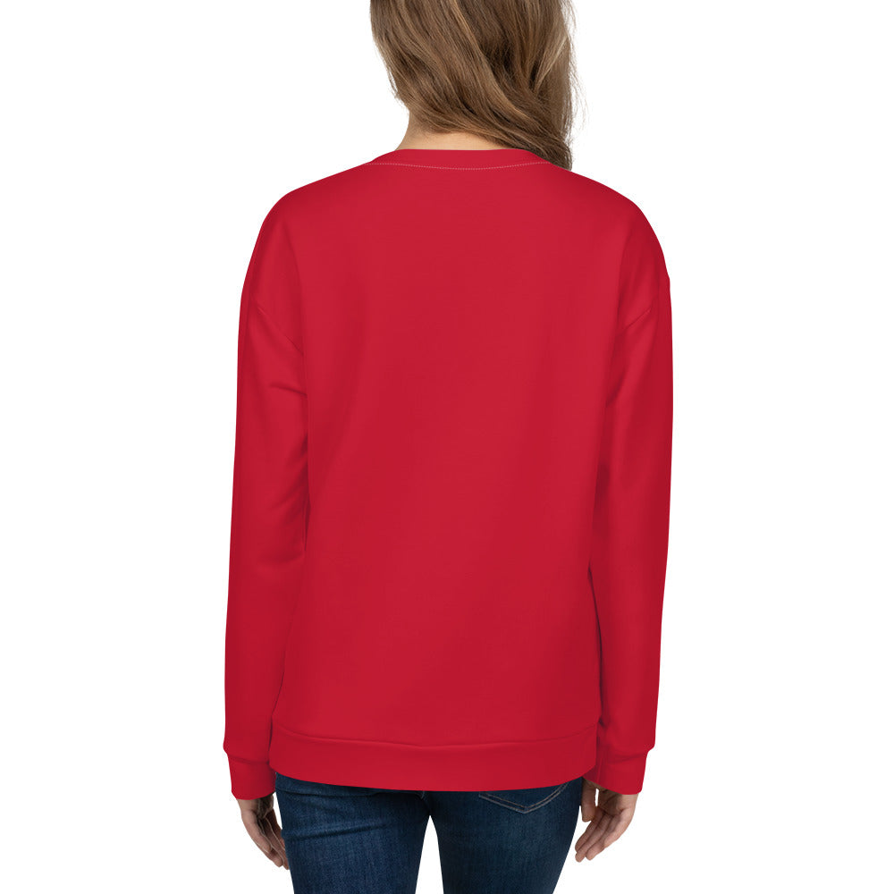 Women's PWRF Brand Large Logo Unisex Red Sweatshirt