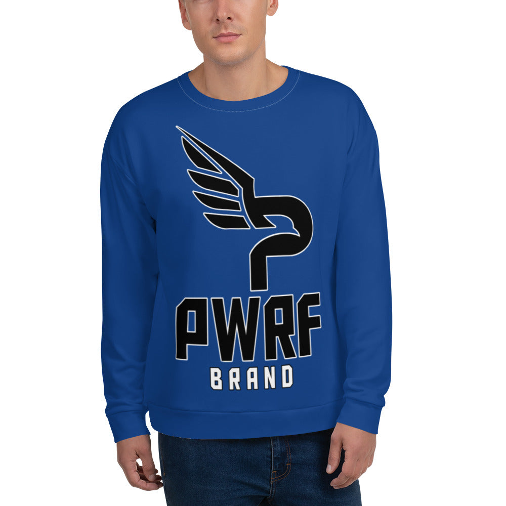 Men's PWRF Brand Large Blue Unisex Sweatshirt