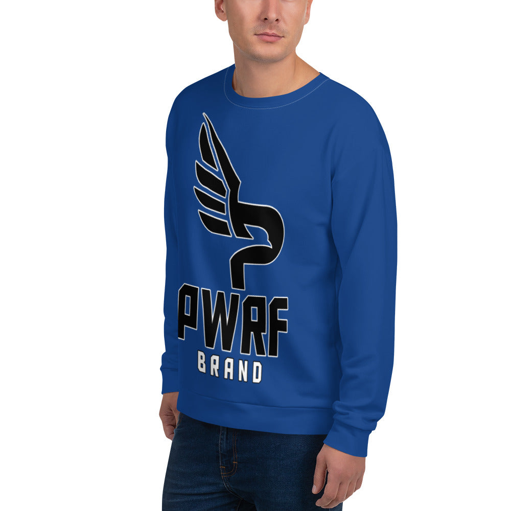 Men's PWRF Brand Large Blue Unisex Sweatshirt