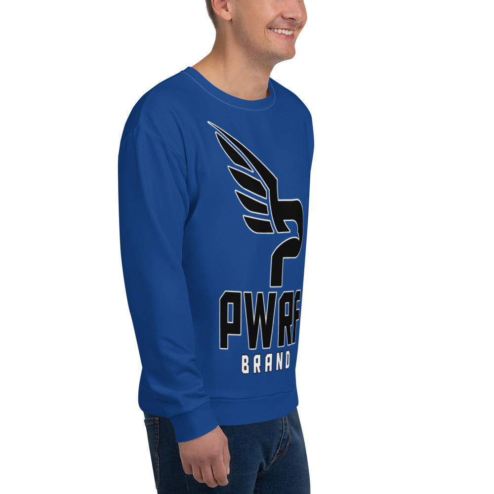 Men's PWRF Brand Large Blue Unisex Sweatshirt