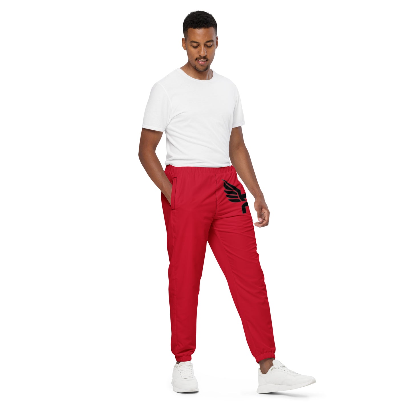 Men's Red Unisex Track Pants