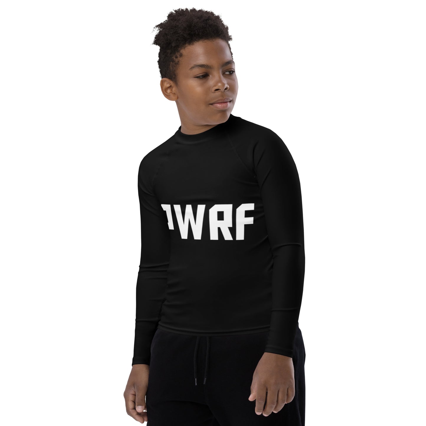 Youth Black PWRF Rash Guard