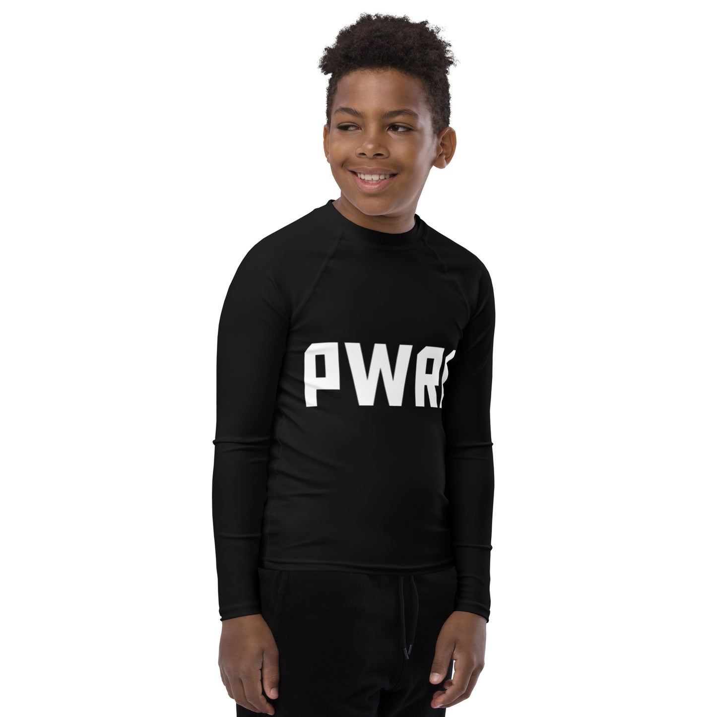 Youth Black PWRF Rash Guard