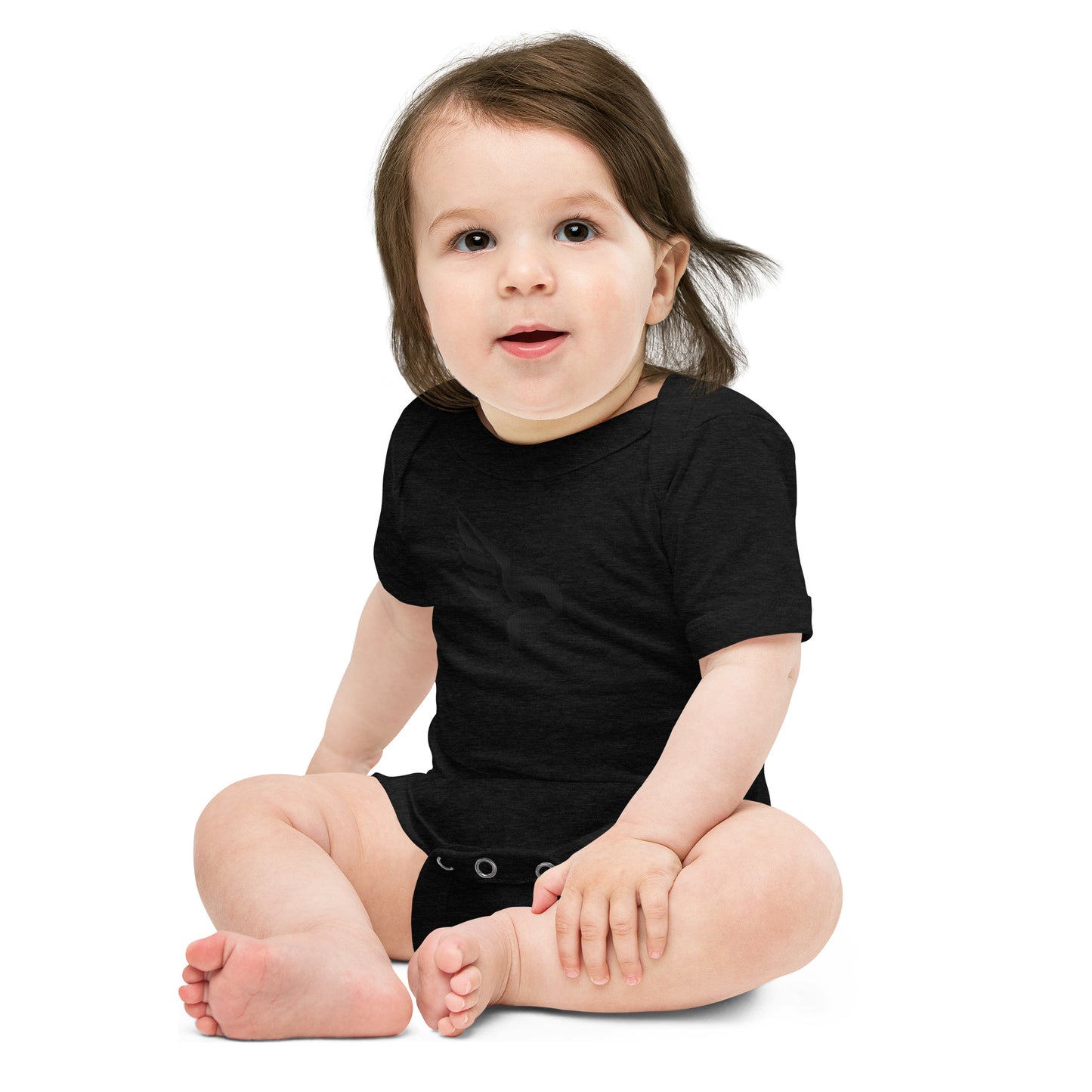 PWRF Brand Embroidered Baby Short Sleeve One Piece