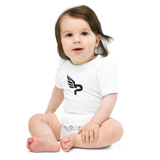 PWRF Brand Embroidered Baby Short Sleeve One Piece