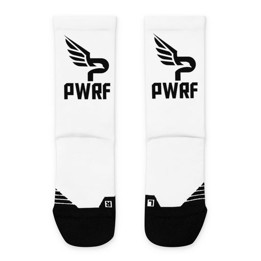 PWRF Brand Black & White Crew Socks