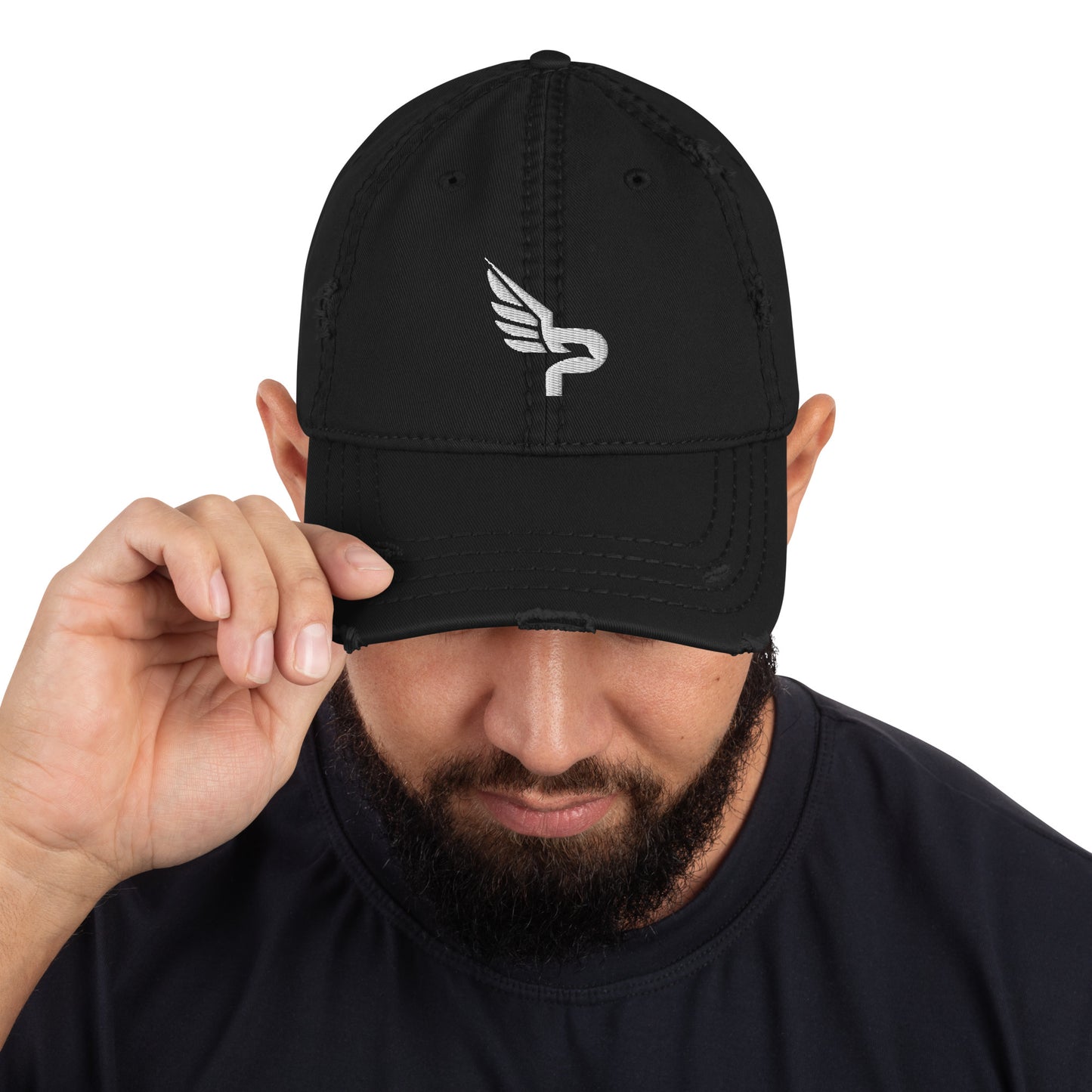 PWRF Brand Logo Distressed Dad Hat