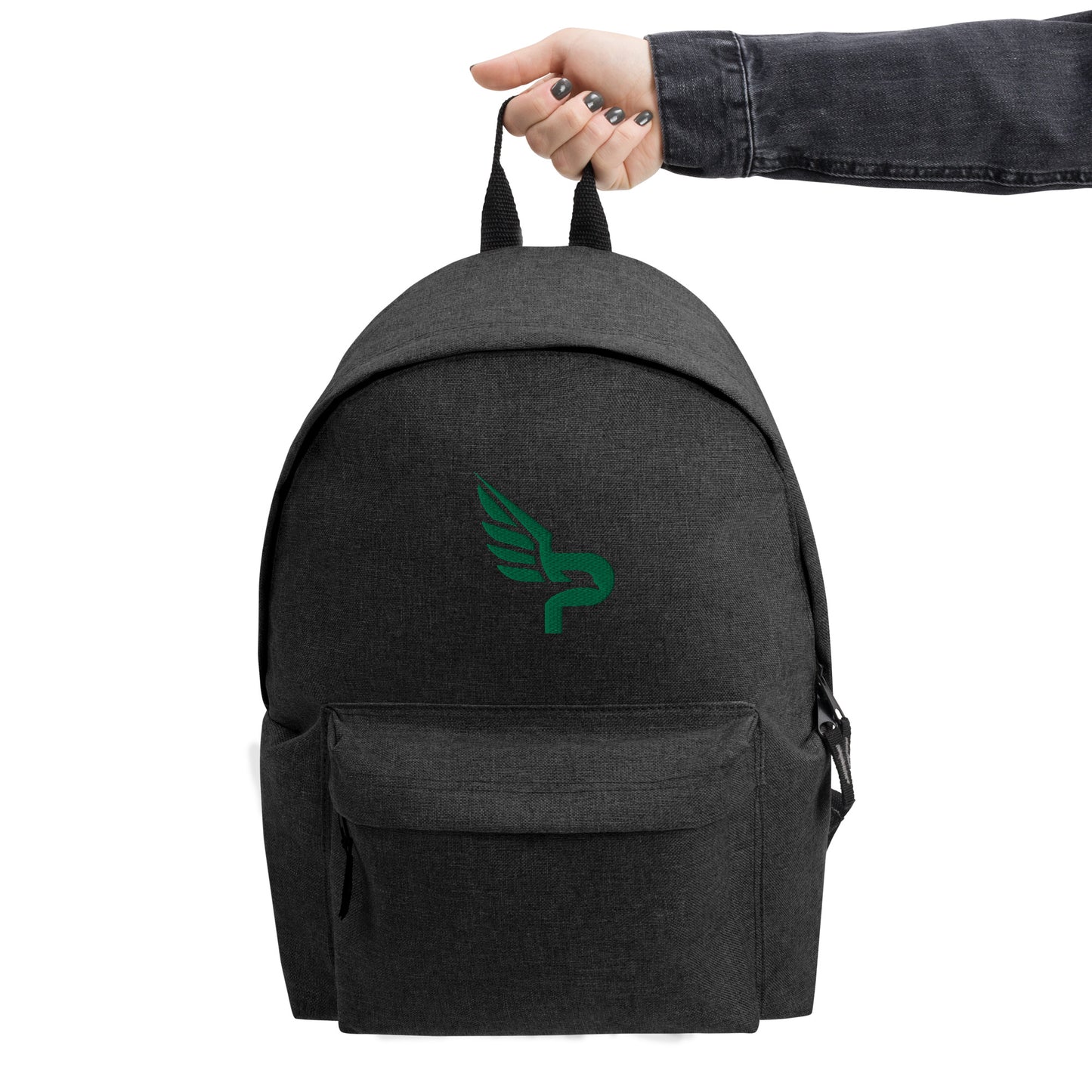 PWRF BRAND Logo Kelly Green Embroidered Backpack