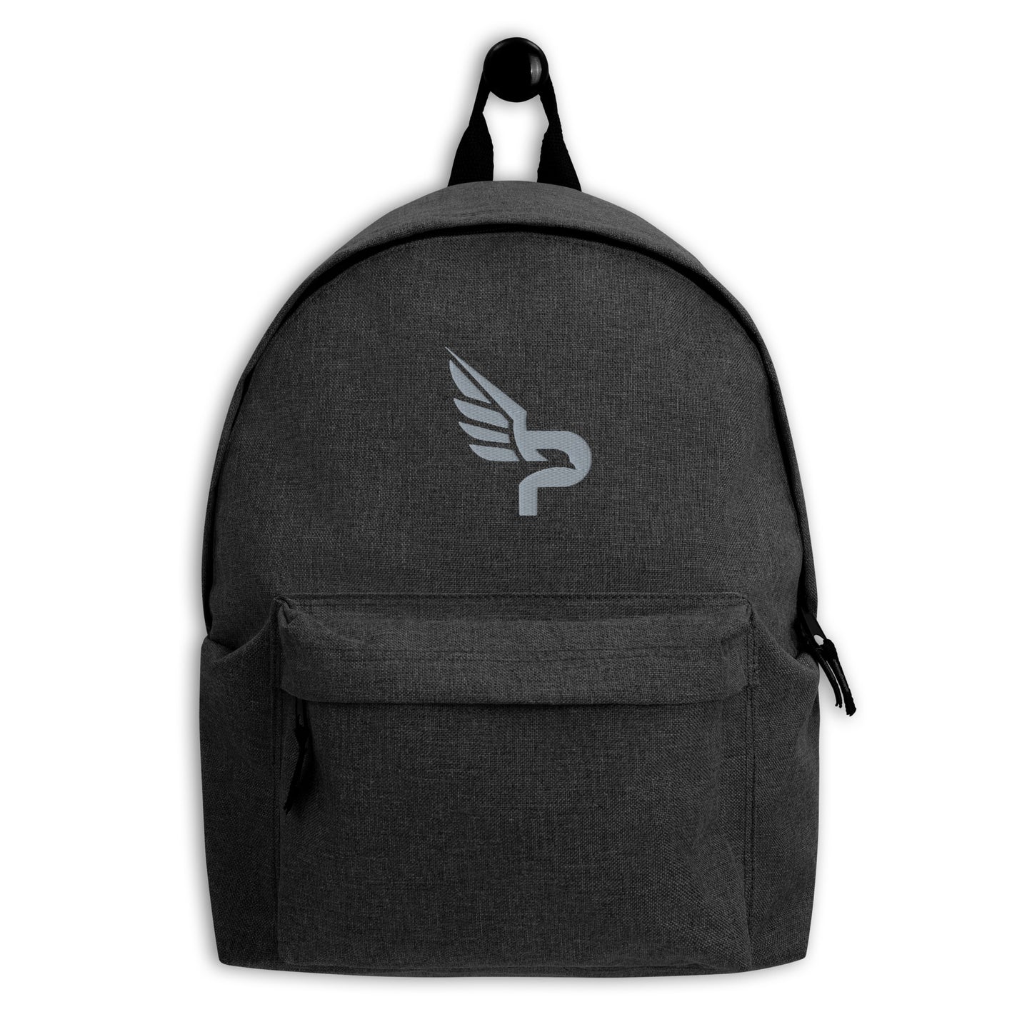 PWRF BRAND Logo Grey Embroidered Backpack