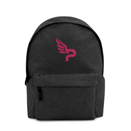 PWRF BRAND Logo Flamingo Embroidered Backpack