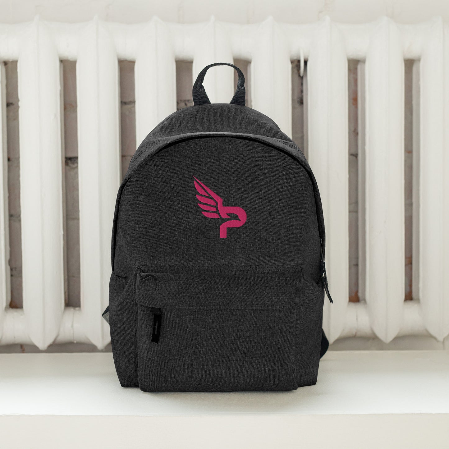 PWRF BRAND Logo Flamingo Embroidered Backpack