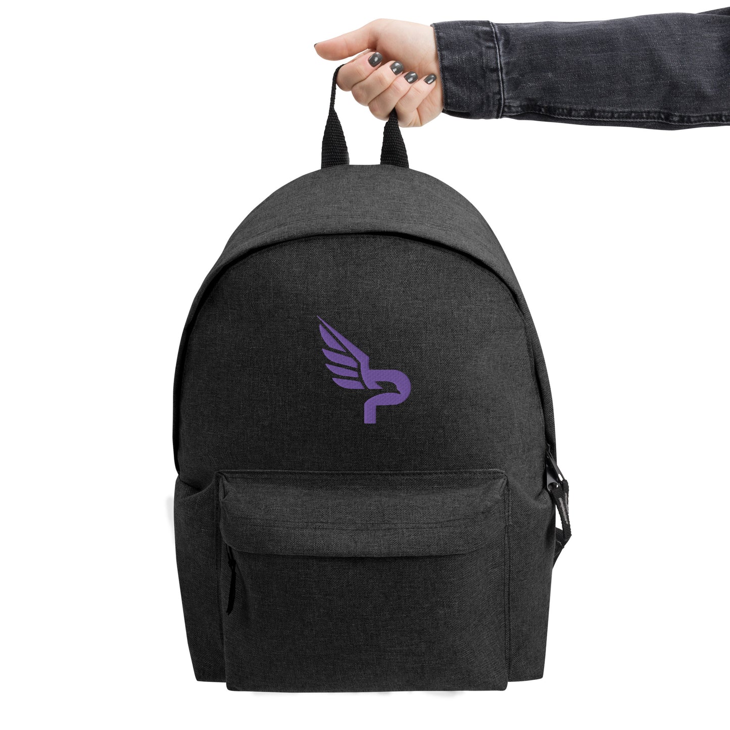 PWRF BRAND Logo Purple Embroidered Backpack