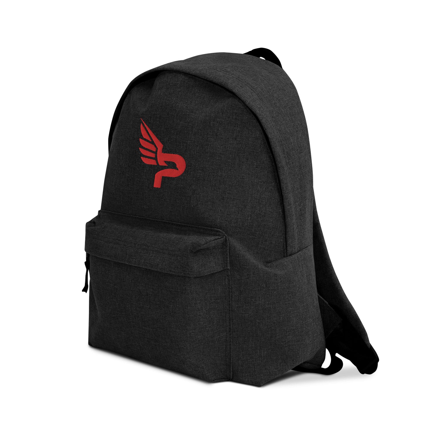 PWRF BRAND Logo Red Embroidered Backpack