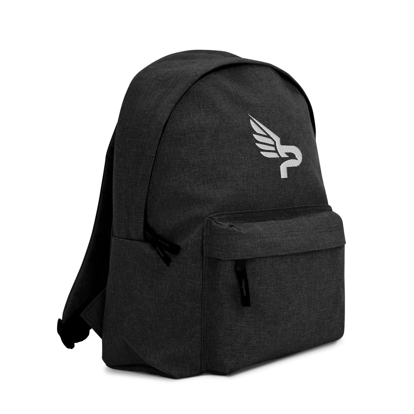 PWRF BRAND Logo White Embroidered Backpack