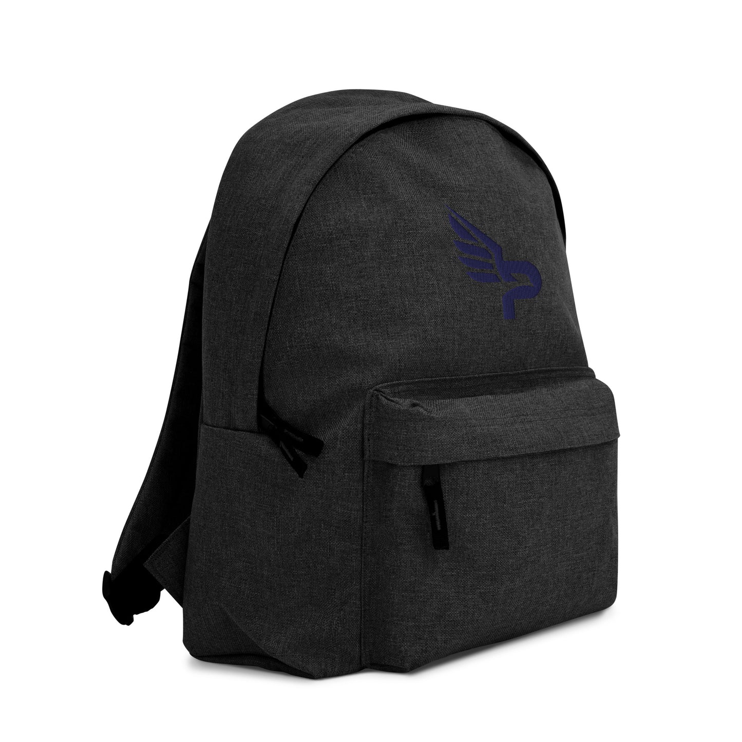 PWRF BRAND Logo Navy Embroidered Backpack