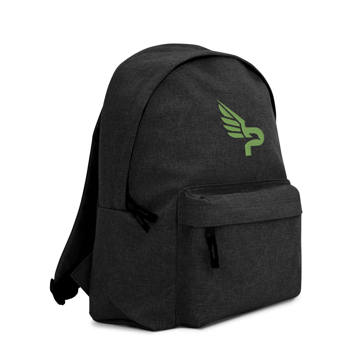 PWRF BRAND Logo Kiwi Green Embroidered Backpack