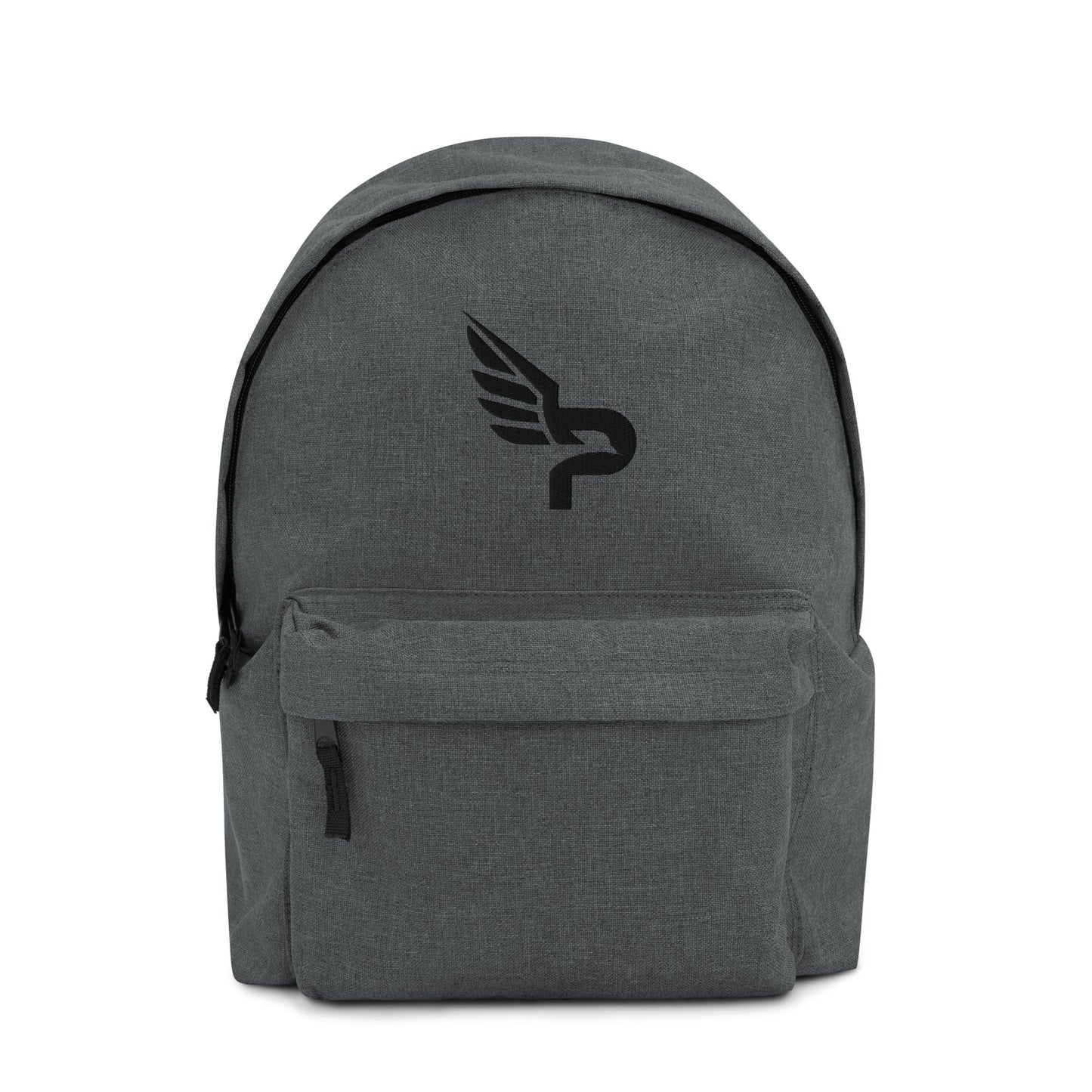 PWRF BRAND Logo Black Embroidered Backpack