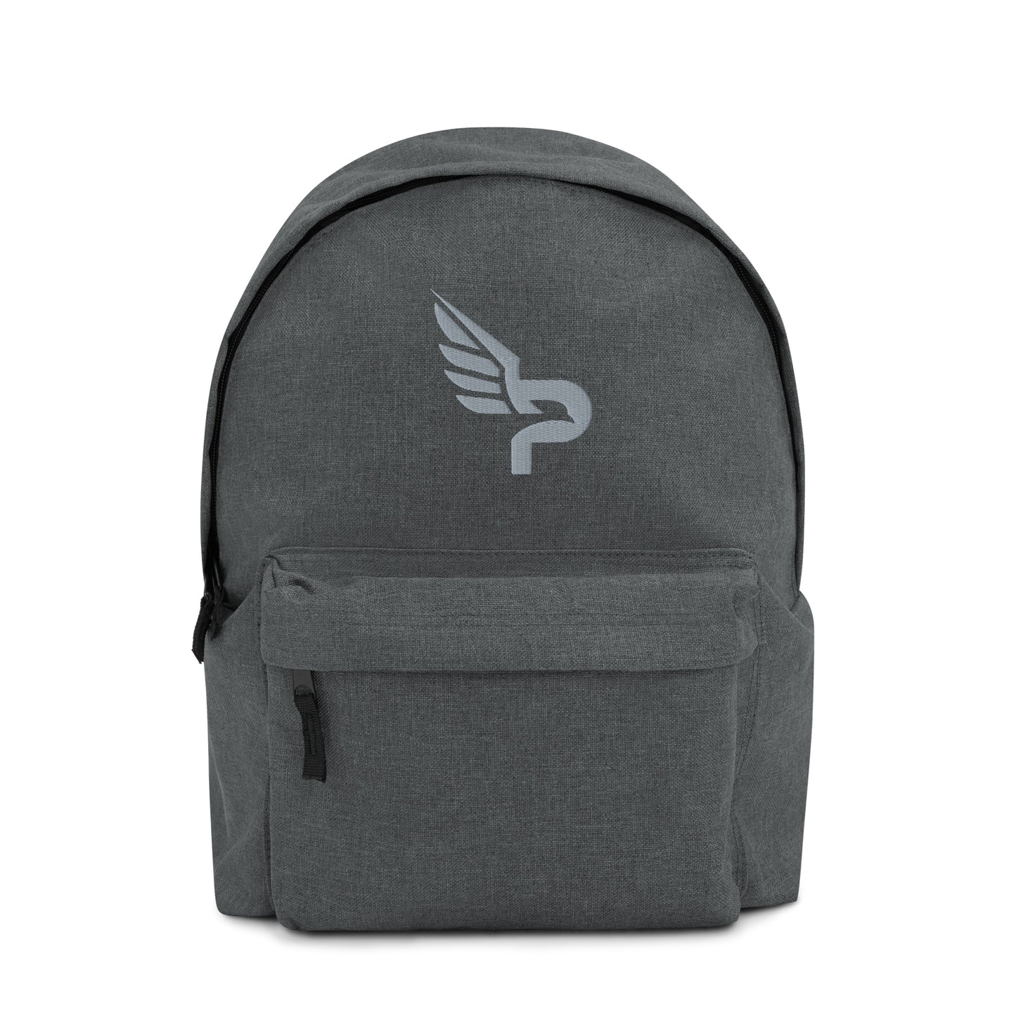 PWRF BRAND Logo Grey Embroidered Backpack