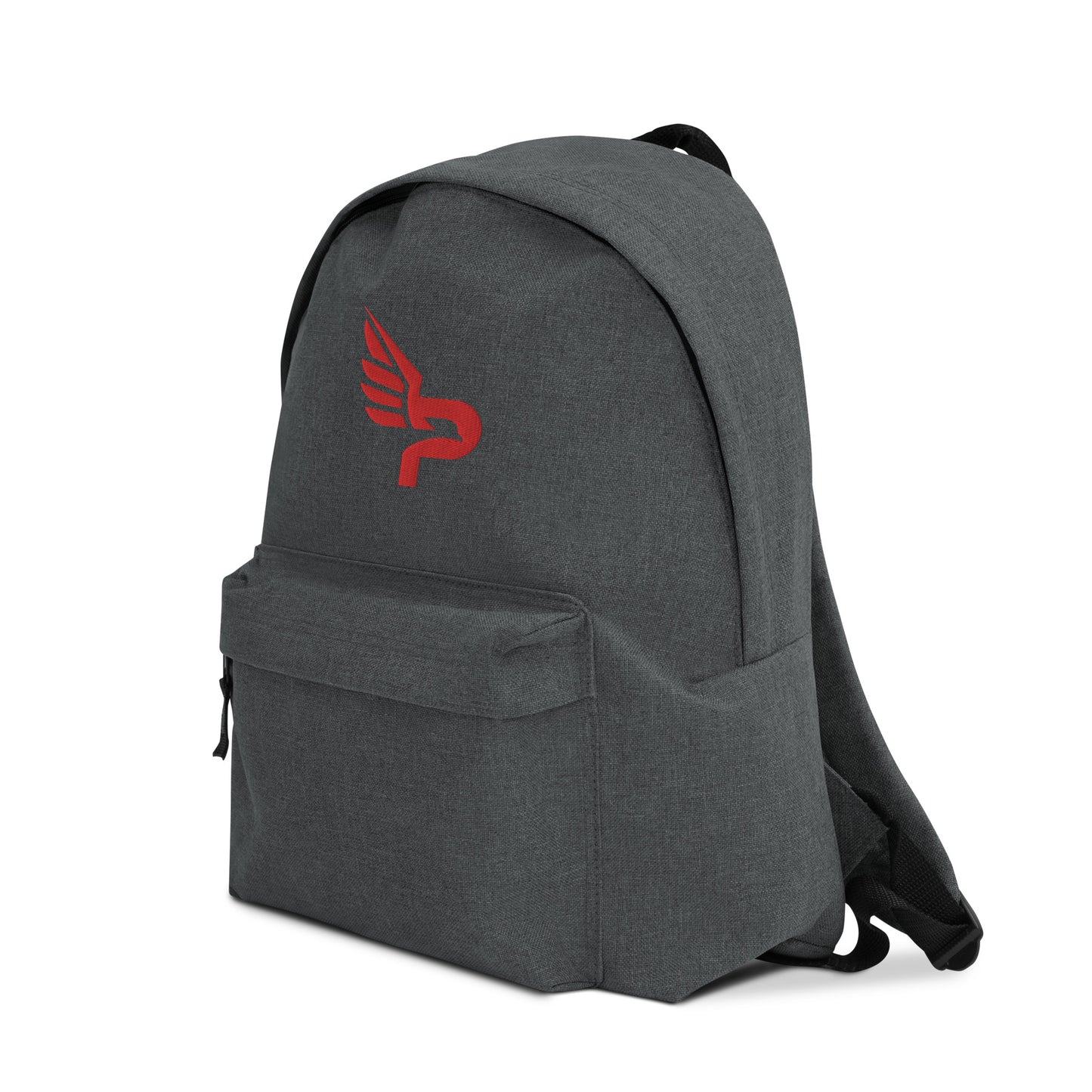 PWRF BRAND Logo Red Embroidered Backpack