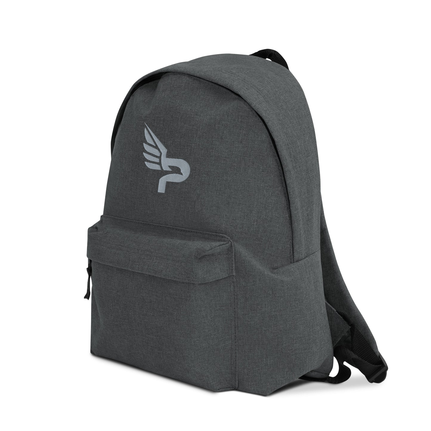 PWRF BRAND Logo Grey Embroidered Backpack