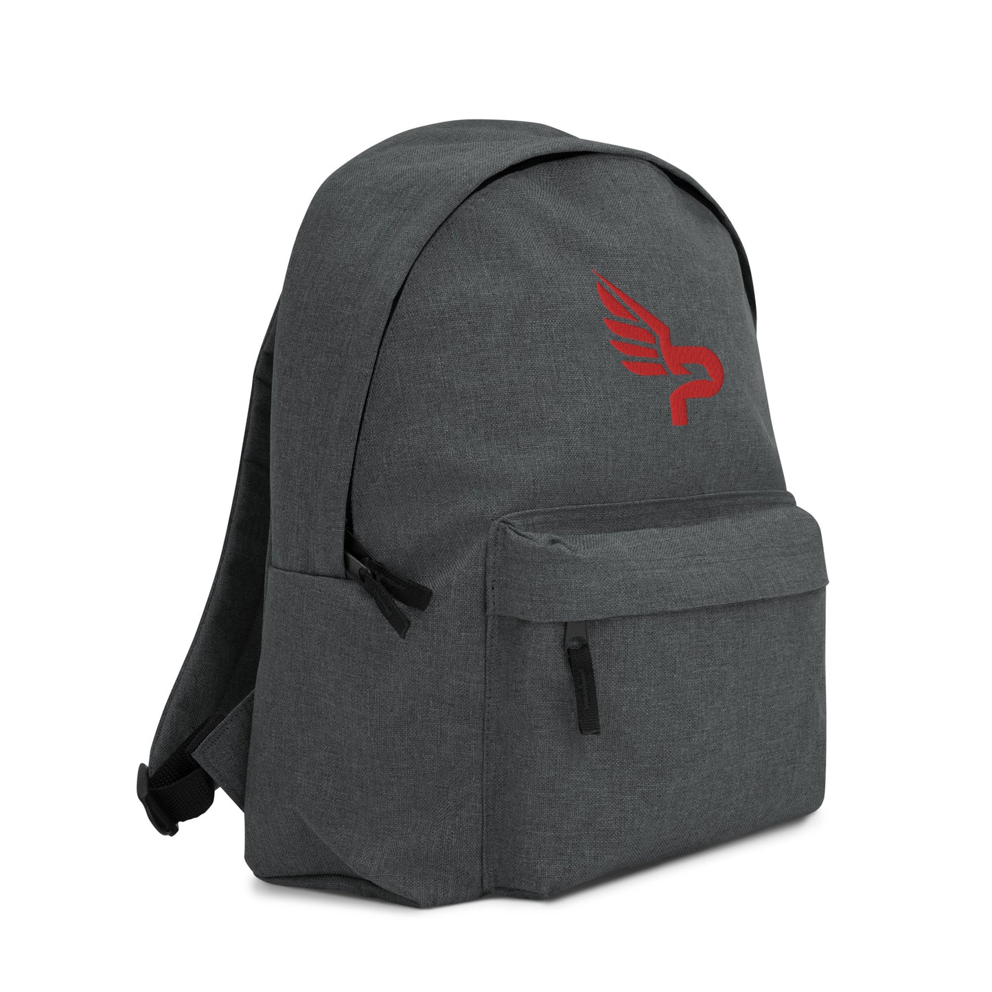 PWRF BRAND Logo Red Embroidered Backpack