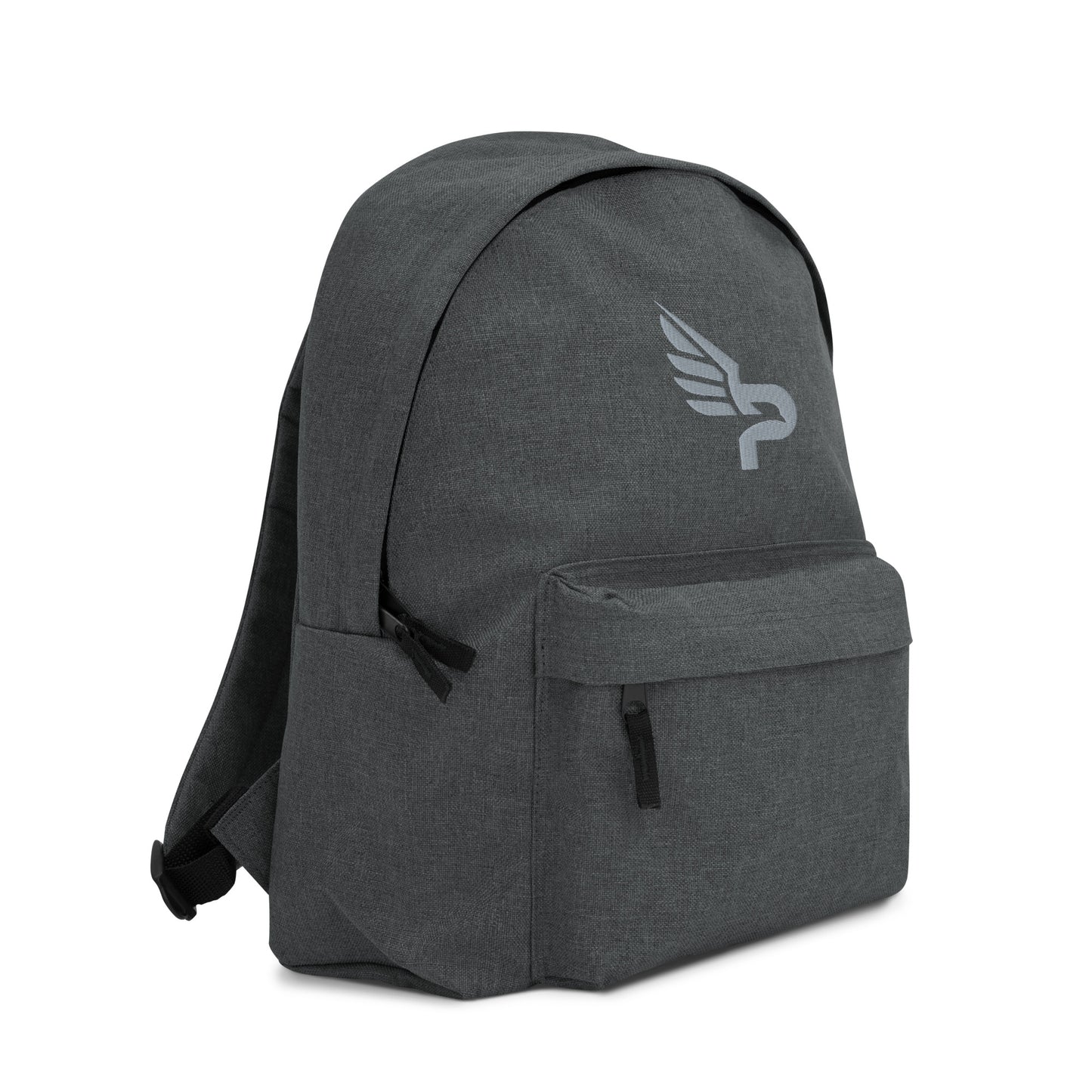 PWRF BRAND Logo Grey Embroidered Backpack