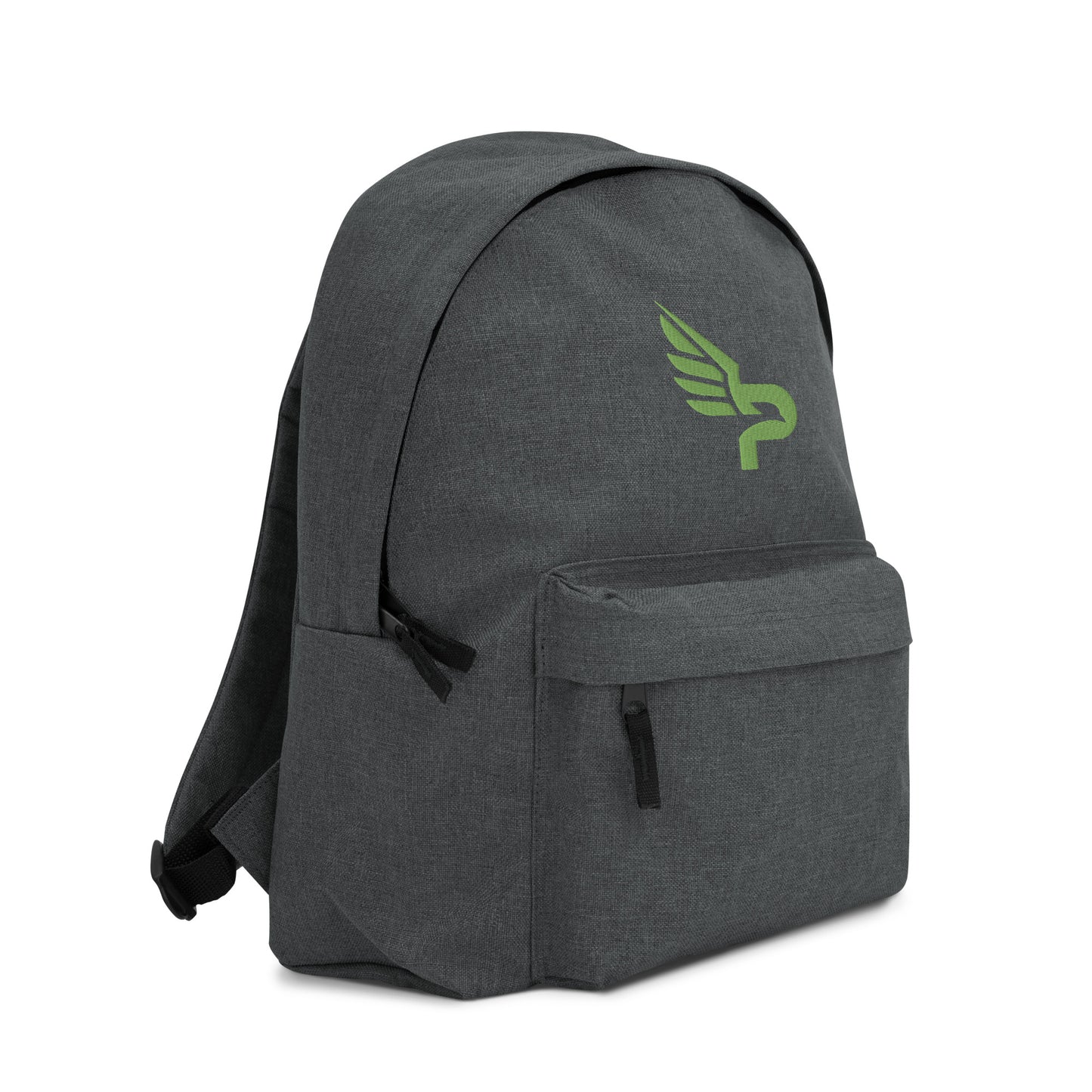 PWRF BRAND Logo Kiwi Green Embroidered Backpack