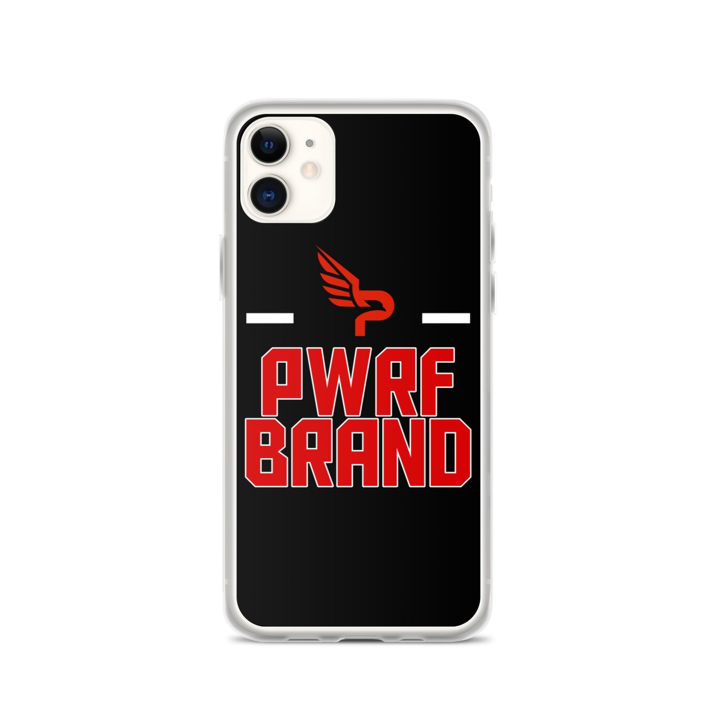 PWRF Brand Black and Red iPhone Case