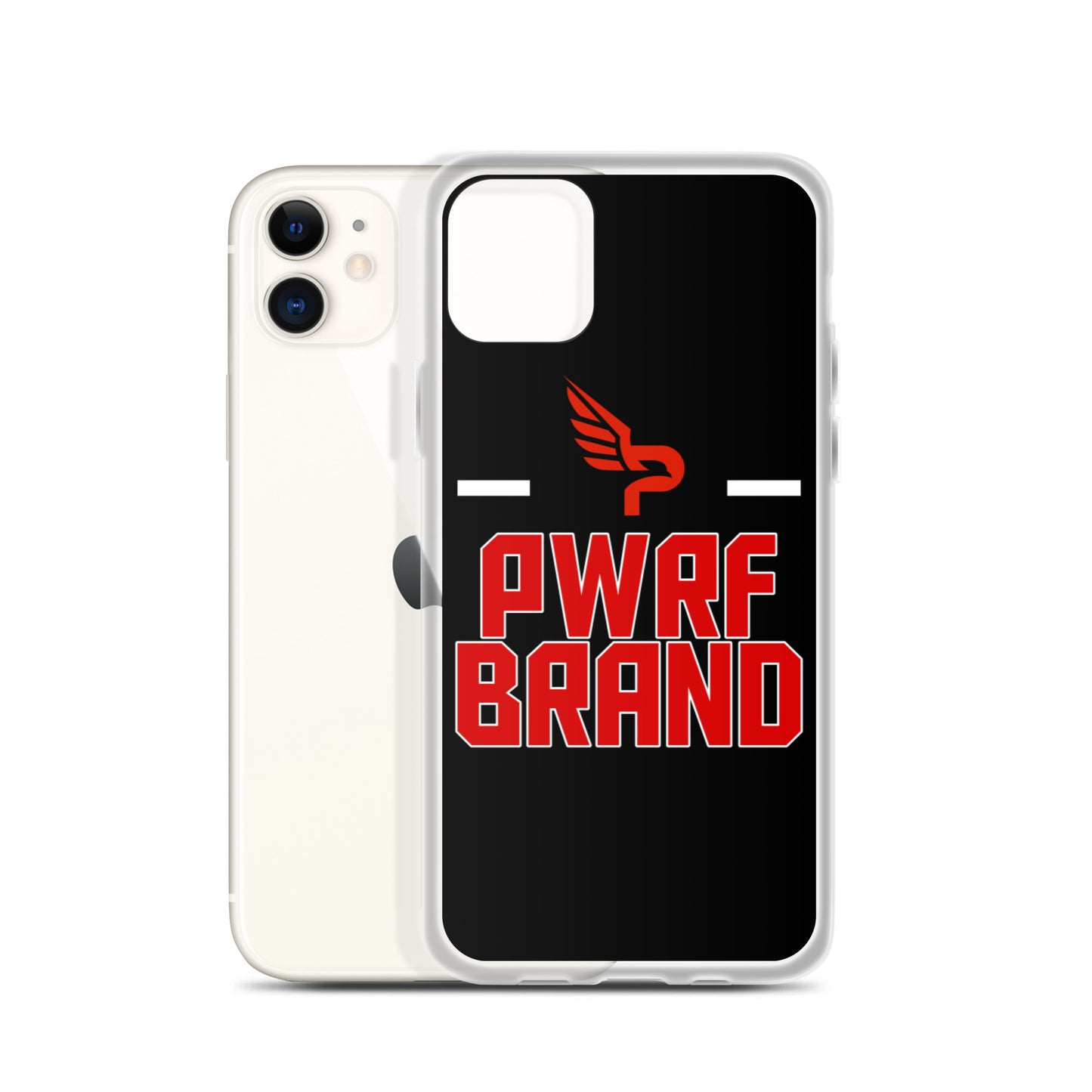 PWRF Brand Black and Red iPhone Case