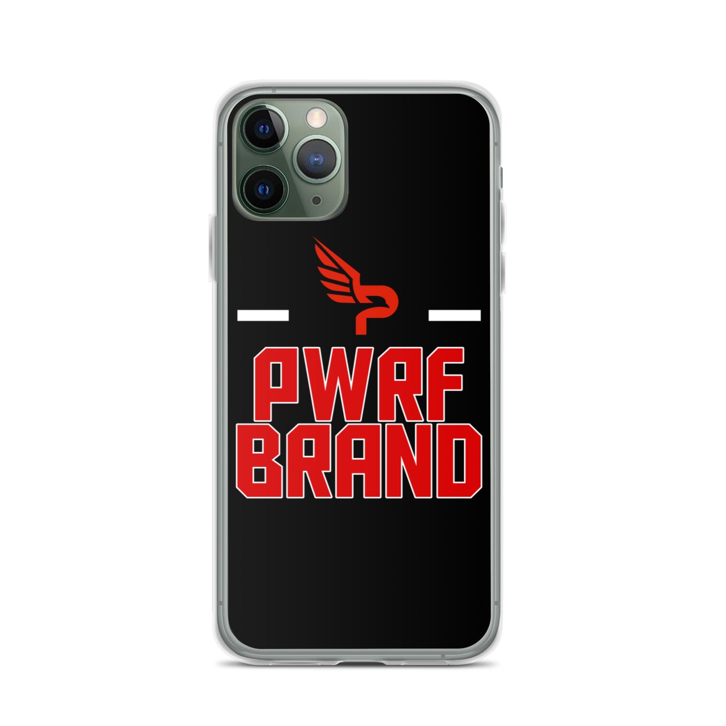 PWRF Brand Black and Red iPhone Case