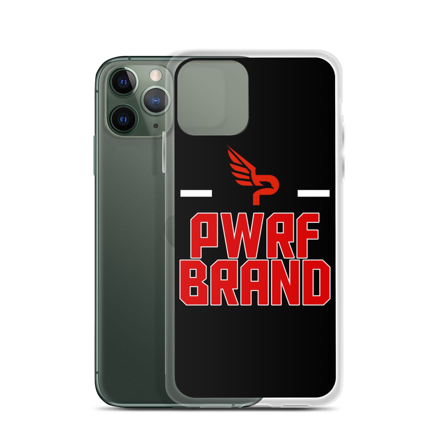 PWRF Brand Black and Red iPhone Case