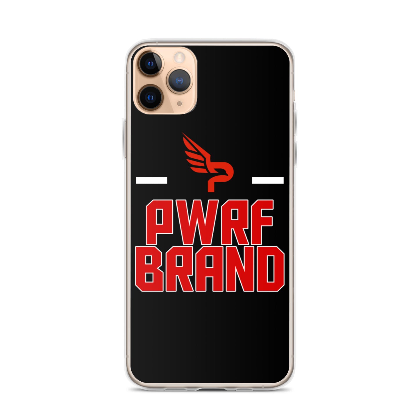 PWRF Brand Black and Red iPhone Case