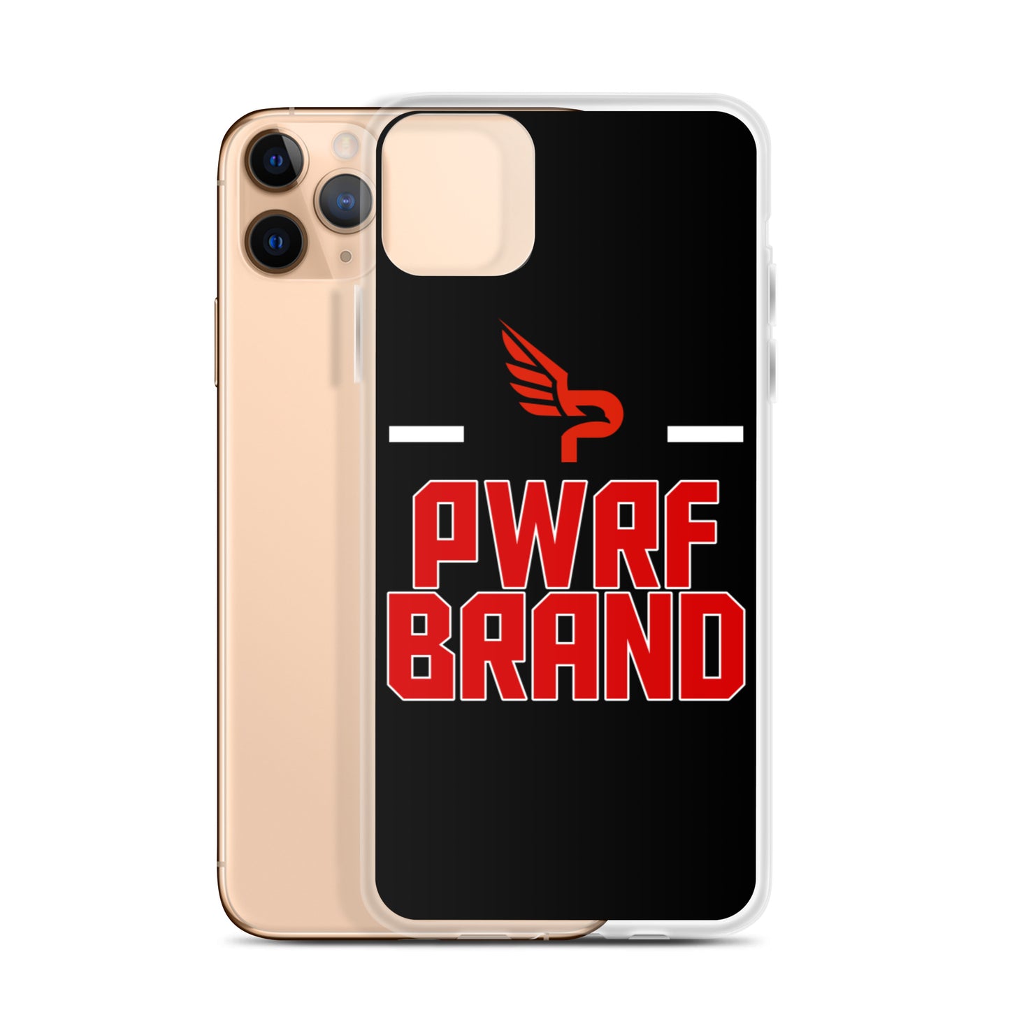 PWRF Brand Black and Red iPhone Case