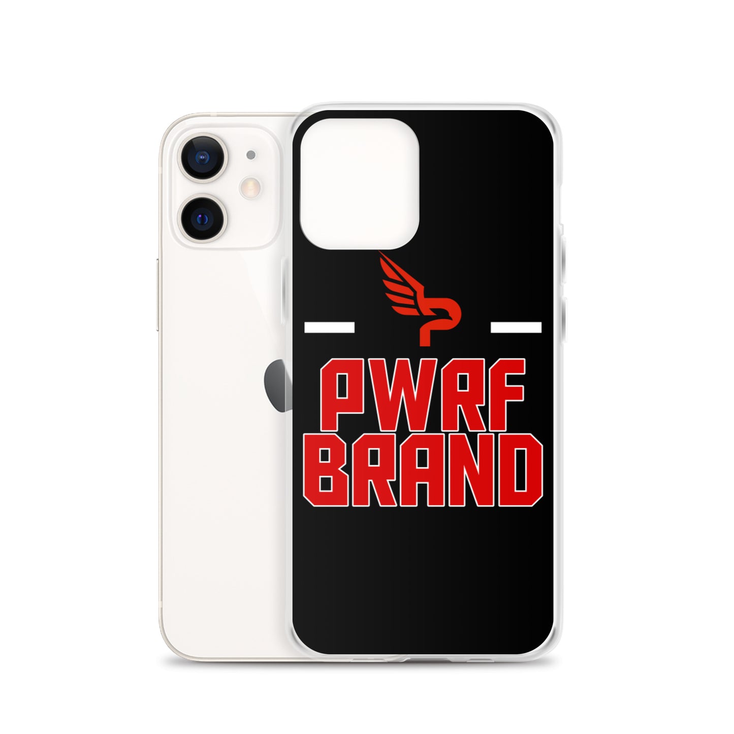 PWRF Brand Black and Red iPhone Case