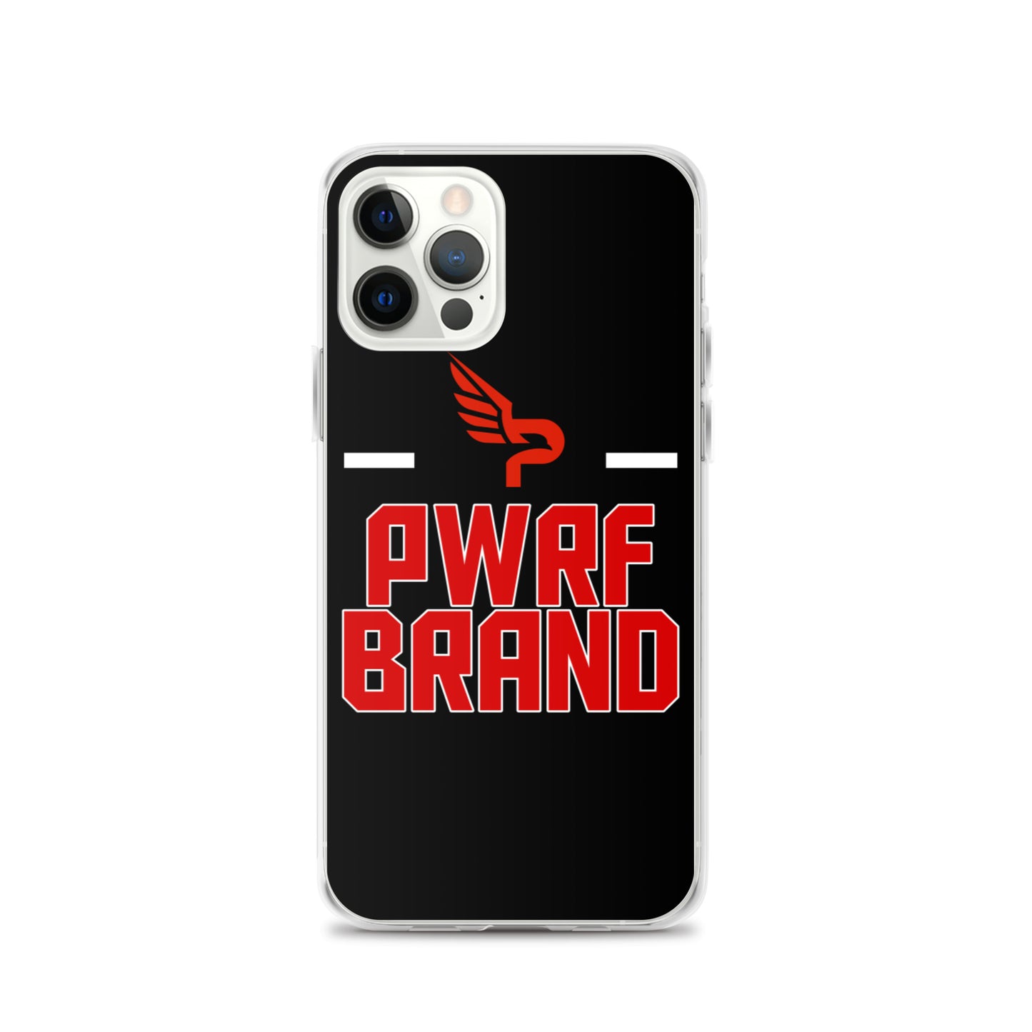 PWRF Brand Black and Red iPhone Case