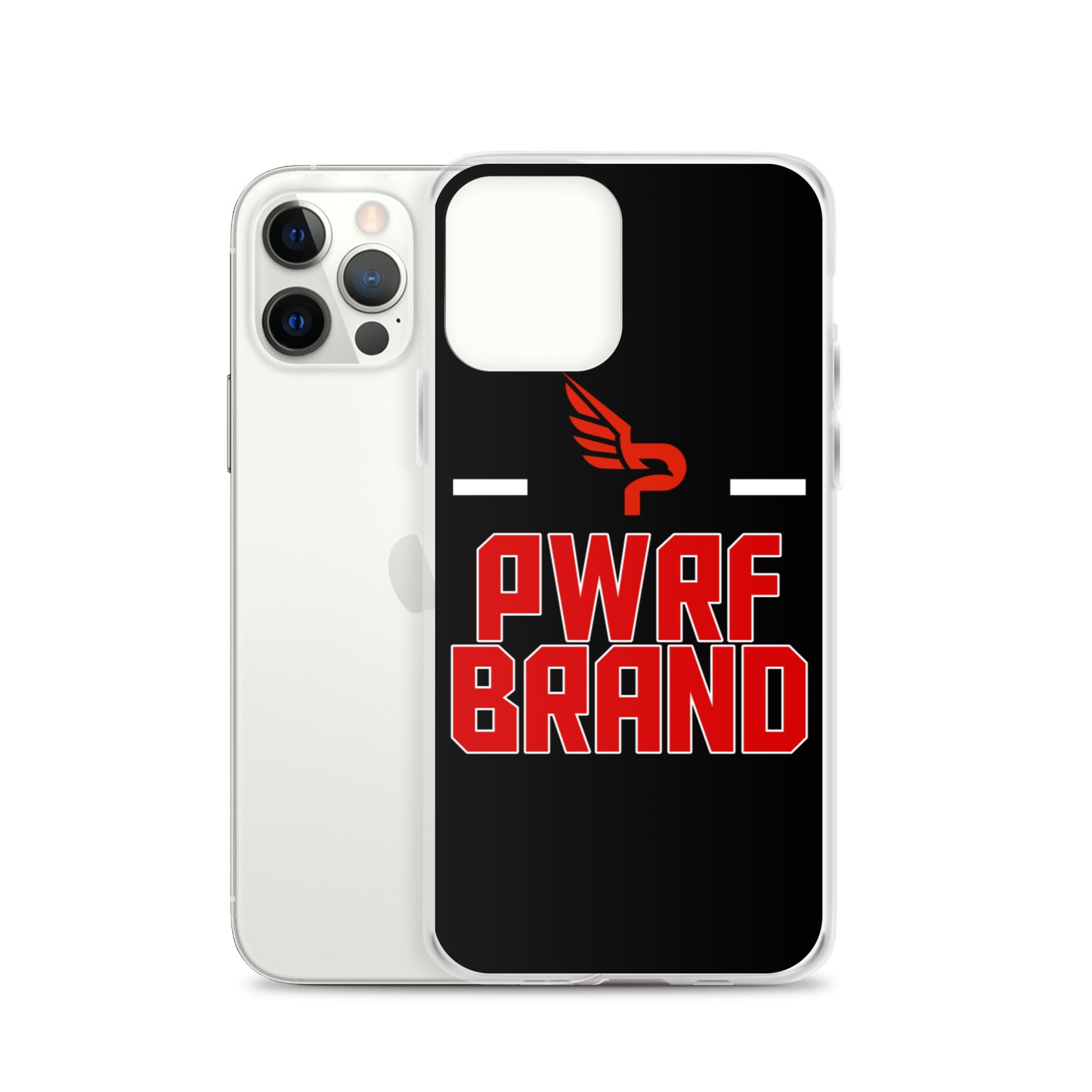 PWRF Brand Black and Red iPhone Case