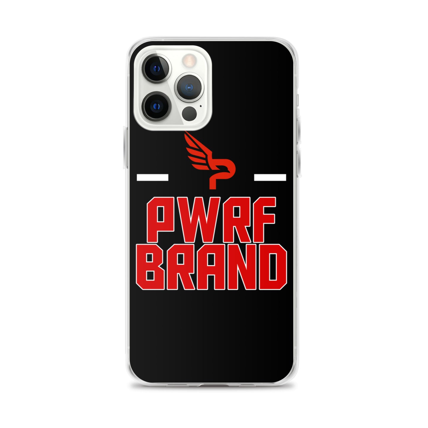 PWRF Brand Black and Red iPhone Case