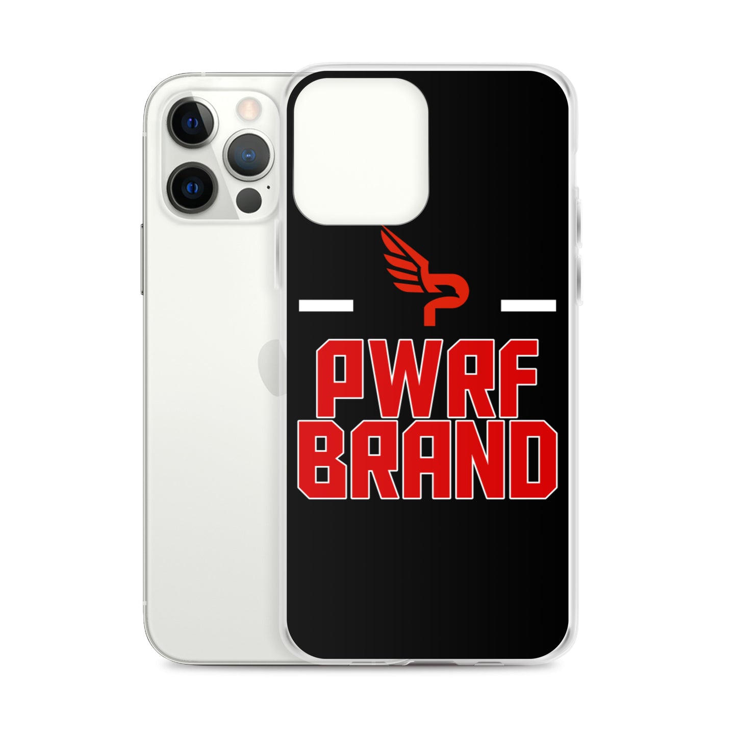 PWRF Brand Black and Red iPhone Case